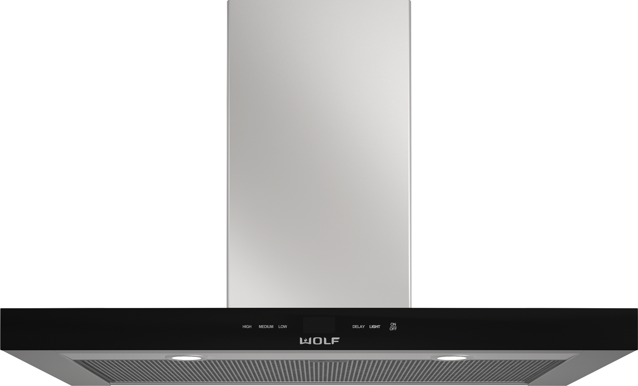 Wolf VW36B 36" Cooktop Wall Hood Black Albo Appliance in Maple