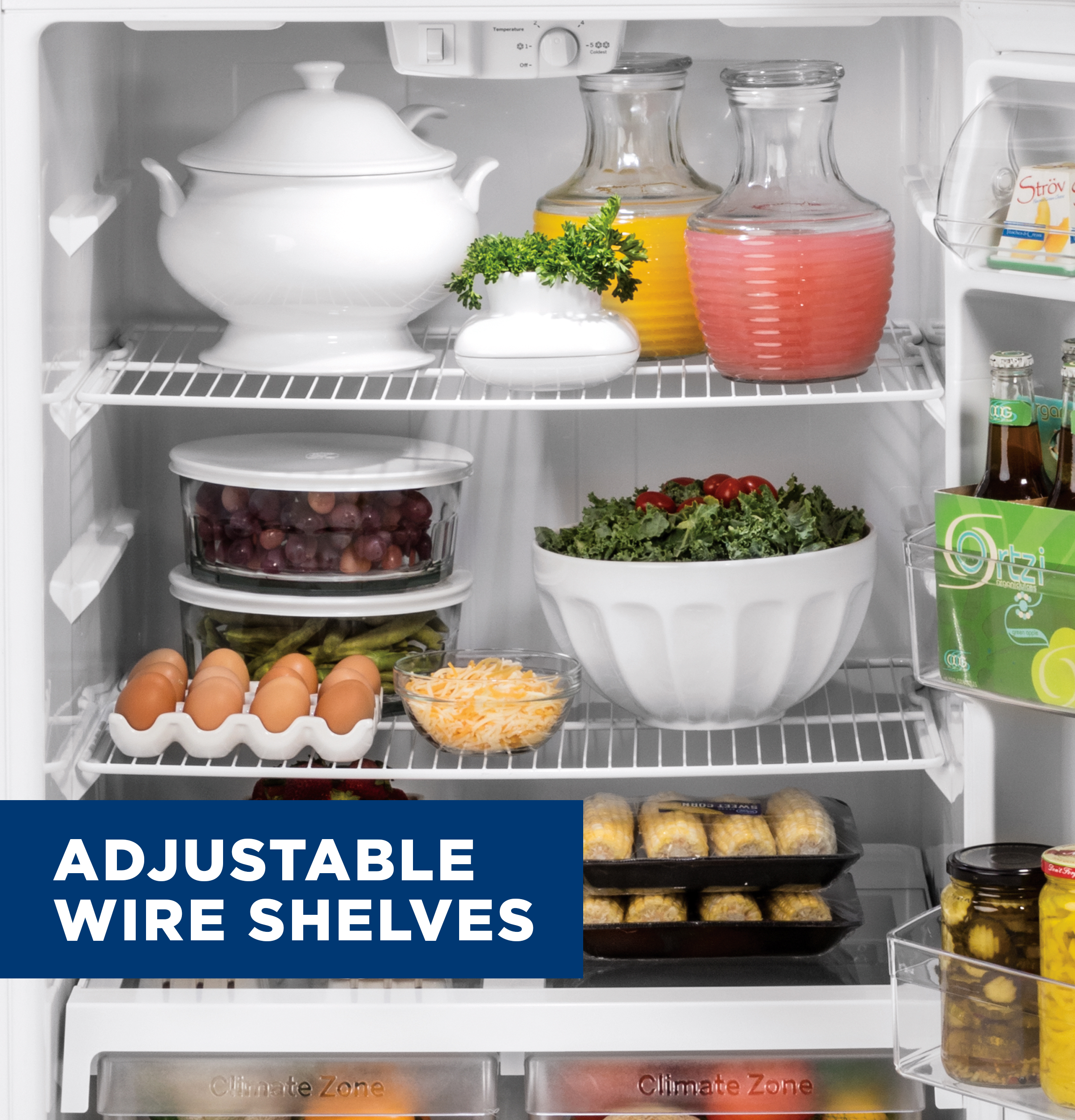 GE GTS19KGNRWW GE® 19.2 Cu. Ft. TopFreezer Refrigerator