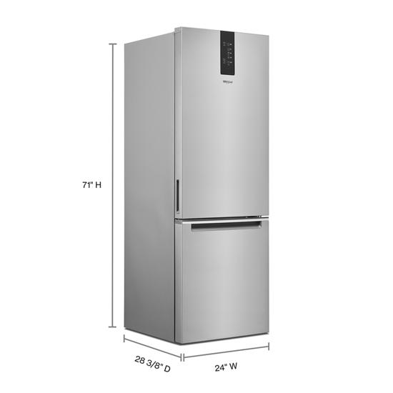Whirlpool Wrb543cmjz 24 Inch Wide Bottom Freezer Refrigerator 12 7 Cu Ft Wrb543cmjz Appliance Direct