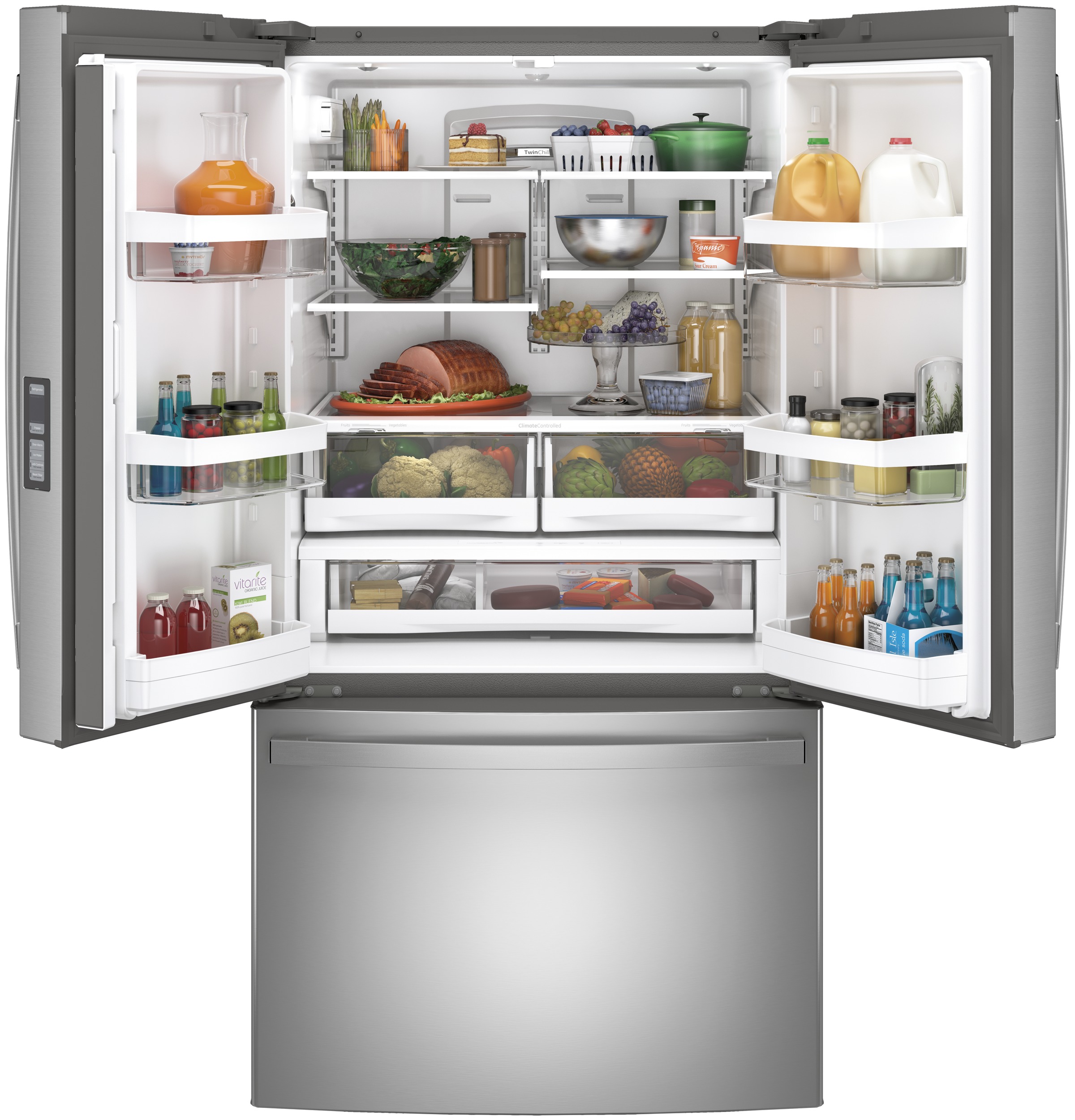 GE GNE29GYNFS GE® ENERGY STAR® 28.7 Cu. Ft. Fingerprint Resistant