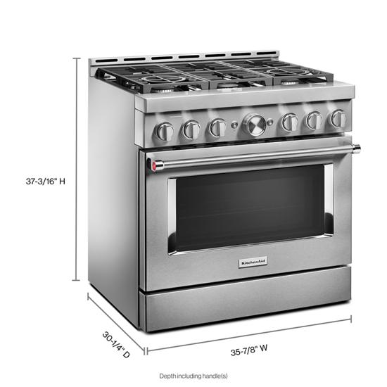 KitchenAid - KFGC506JSS - KitchenAid® 36'' Smart Commercial ...