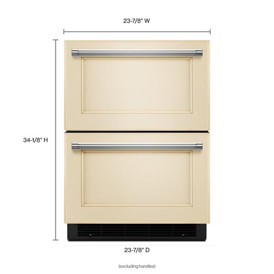 Kitchenaid Kudf204epa 24 Panel Ready Refrigerator Freezer Drawer Kudf204epa Appliance Direct