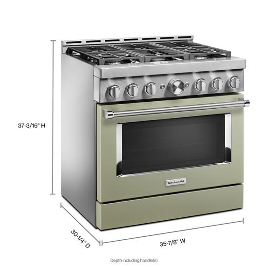Model: KFGC506JAV | KitchenAid KitchenAid® 36'' Smart Commercial-Style Gas Range with 6 Burners
