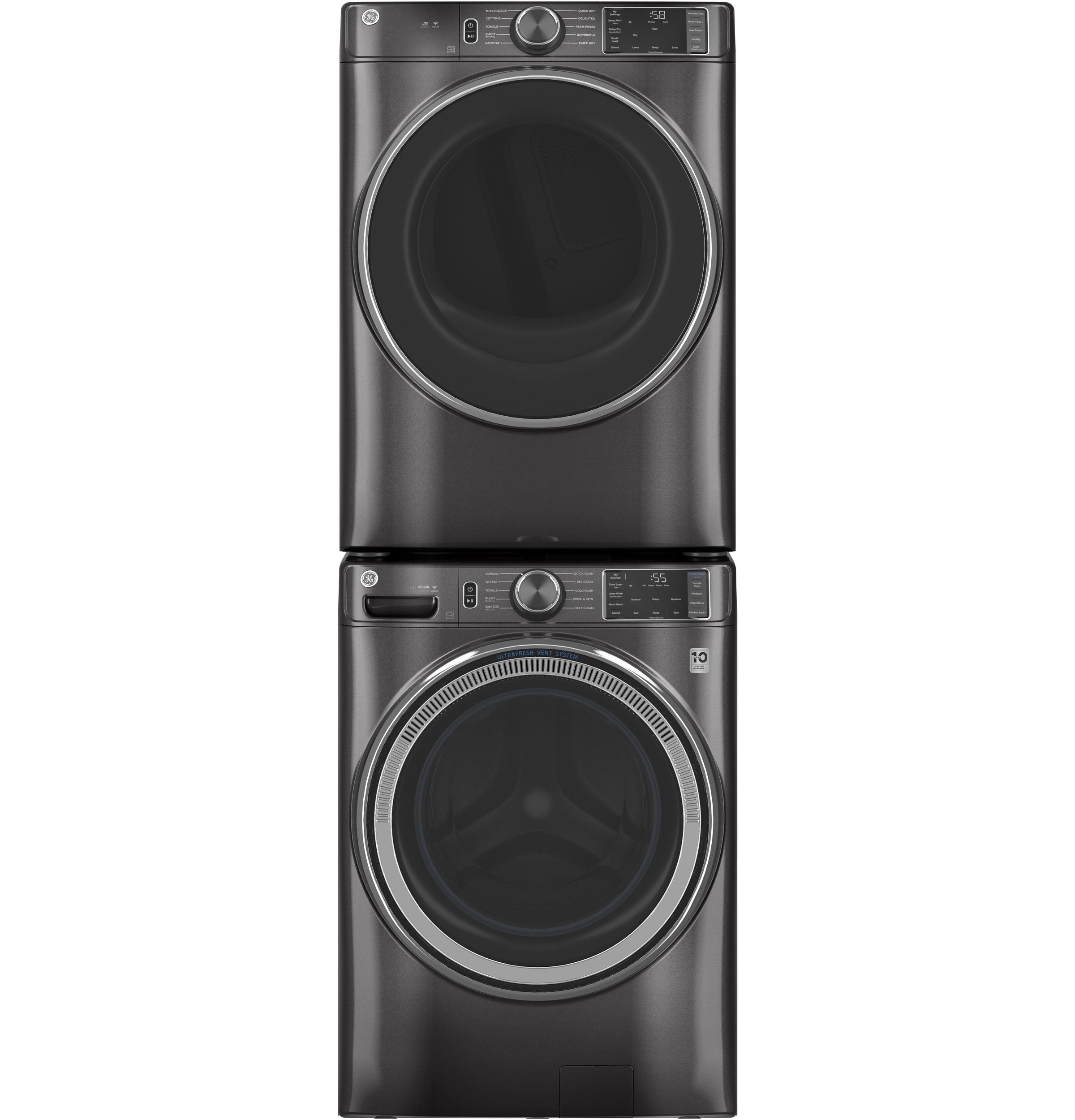 GE GFD55GSPNDG GE® 7.8 cu. ft. Capacity Smart Front Load Gas Dryer