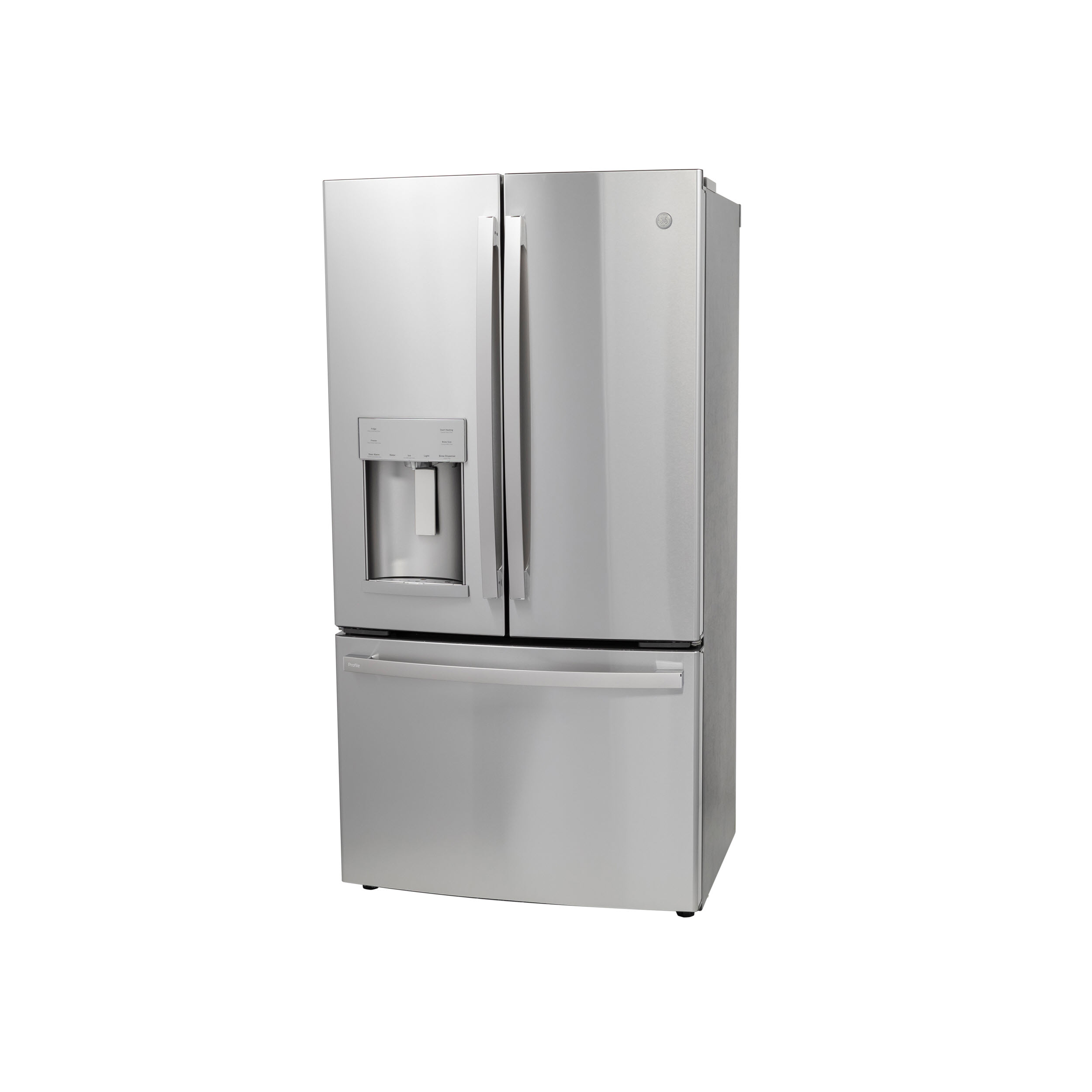 Model: PYE22PYNFS | Profile GE Profile™ Series ENERGY STAR® 22.1 Cu. Ft. Smart Counter-Depth Fingerprint Resistant French-Door Refrigerator with Keurig® K-Cup® Brewing System