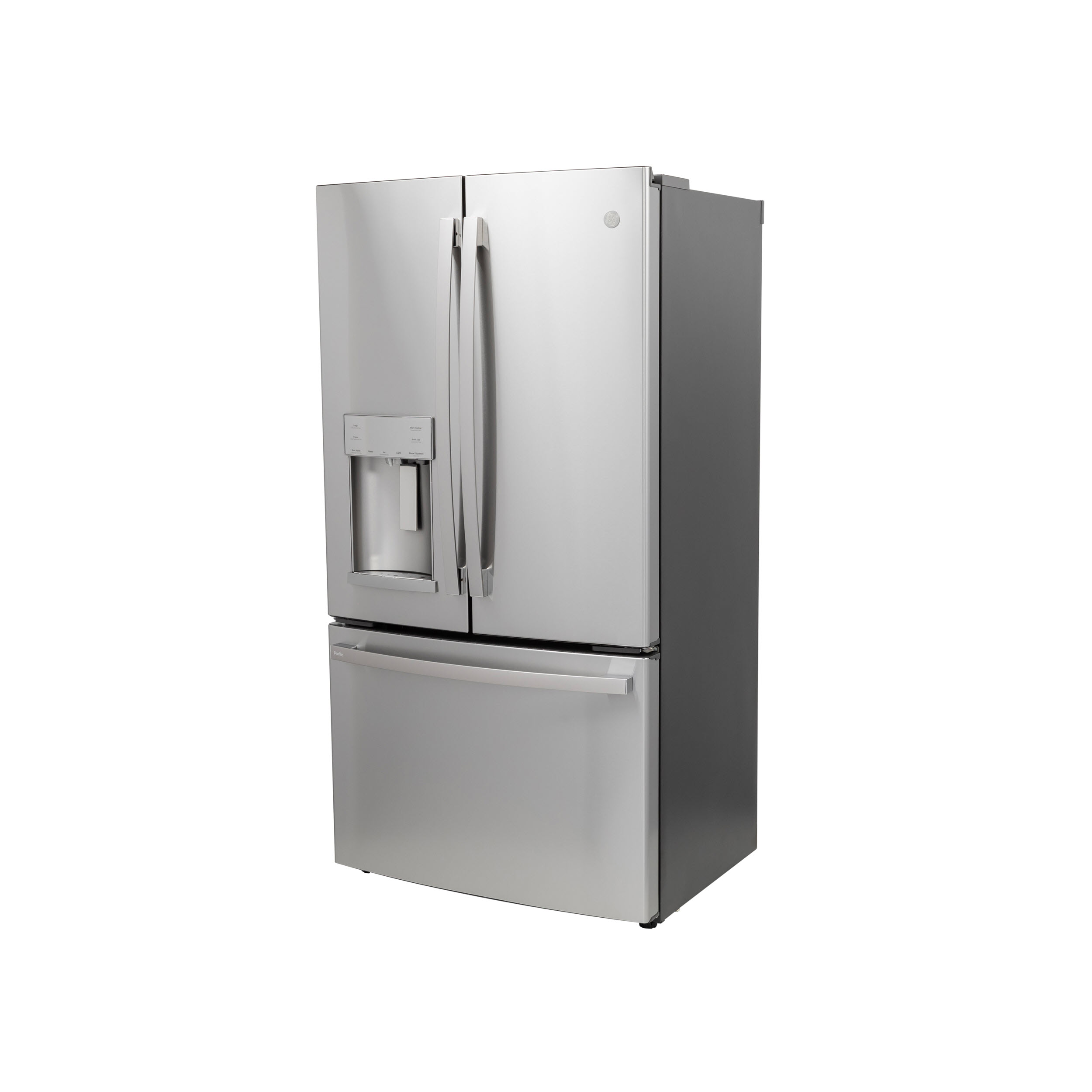 Model: PYE22PYNFS | Profile GE Profile™ Series ENERGY STAR® 22.1 Cu. Ft. Smart Counter-Depth Fingerprint Resistant French-Door Refrigerator with Keurig® K-Cup® Brewing System