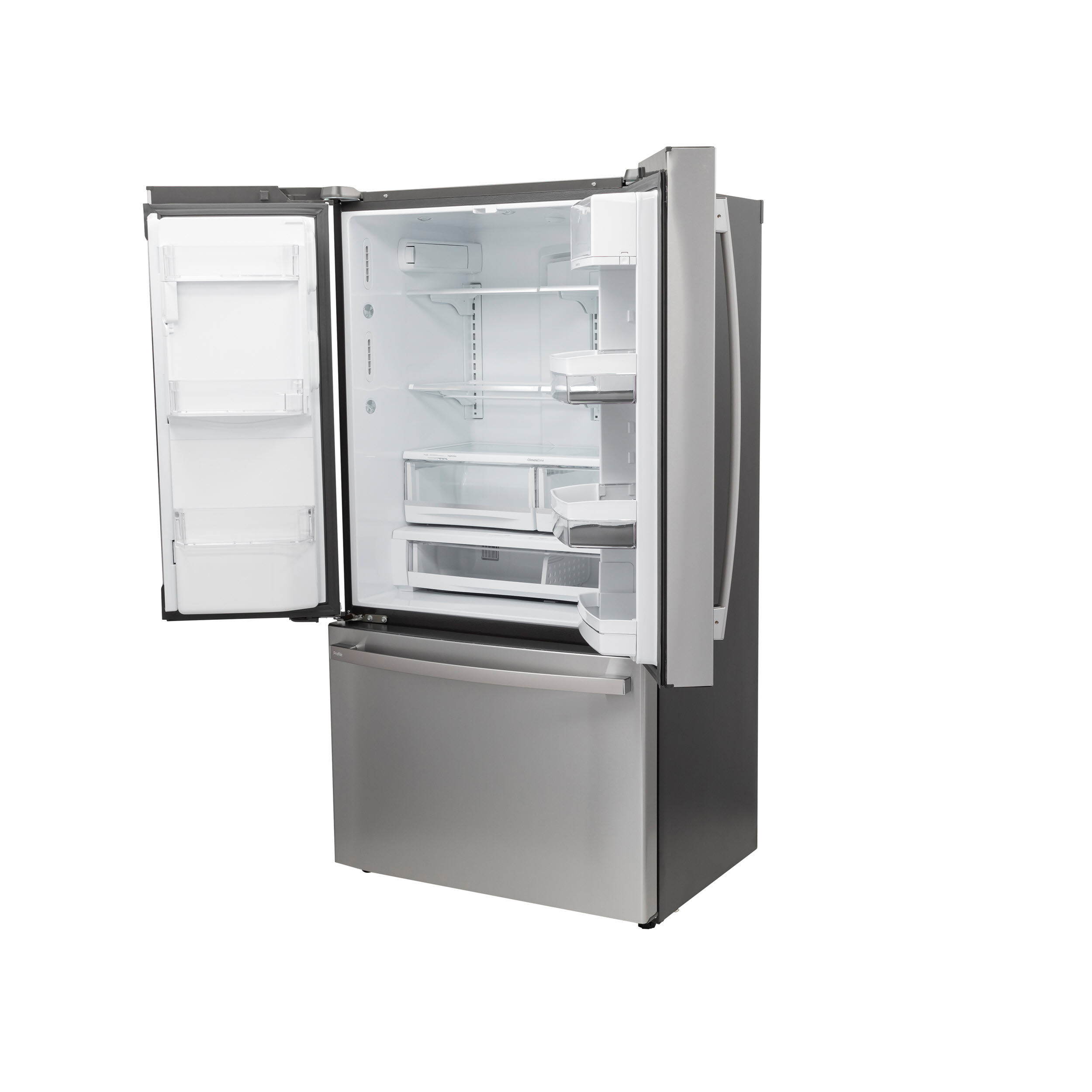 Model: PYE22PYNFS | Profile GE Profile™ Series ENERGY STAR® 22.1 Cu. Ft. Smart Counter-Depth Fingerprint Resistant French-Door Refrigerator with Keurig® K-Cup® Brewing System