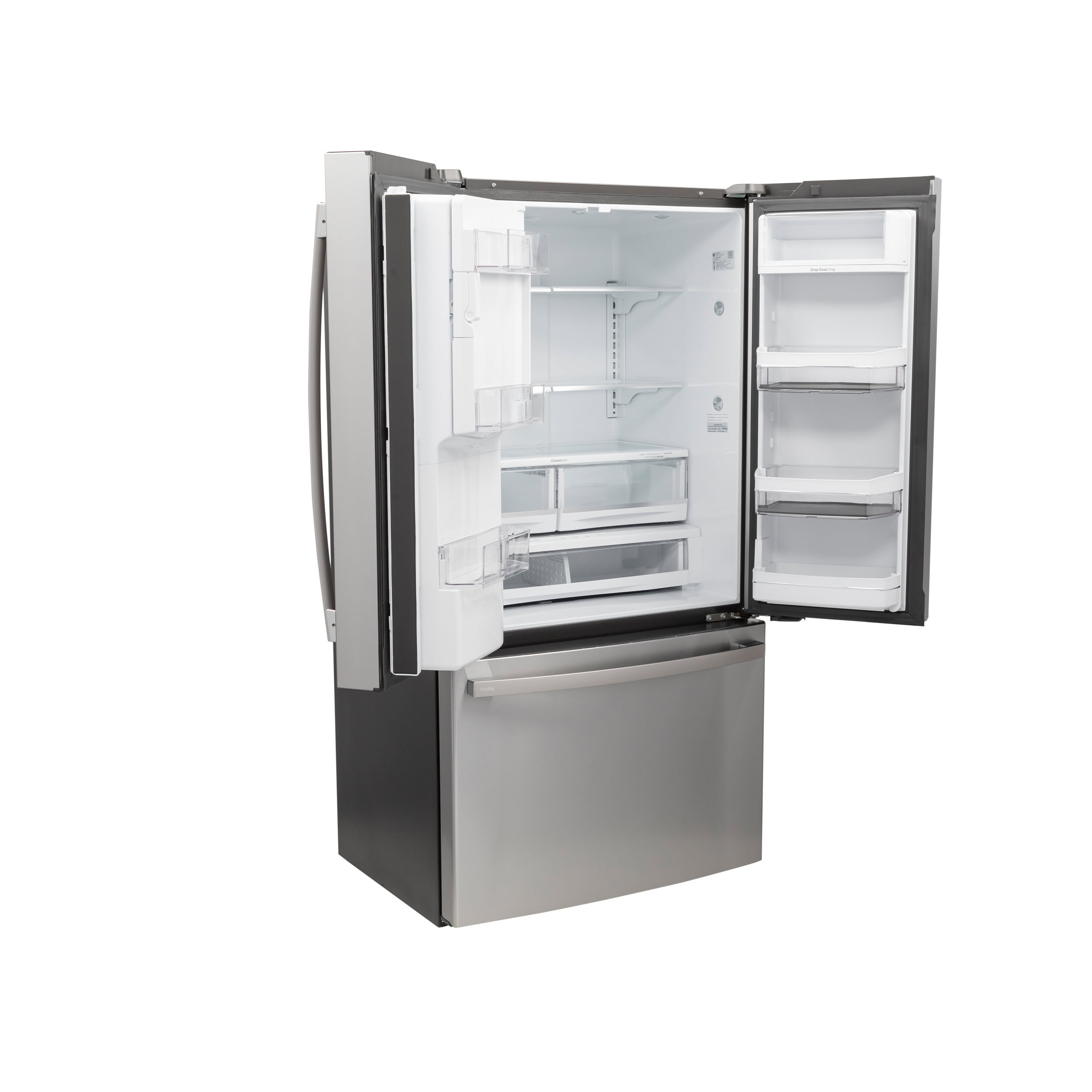 Model: PYE22PYNFS | Profile GE Profile™ Series ENERGY STAR® 22.1 Cu. Ft. Smart Counter-Depth Fingerprint Resistant French-Door Refrigerator with Keurig® K-Cup® Brewing System