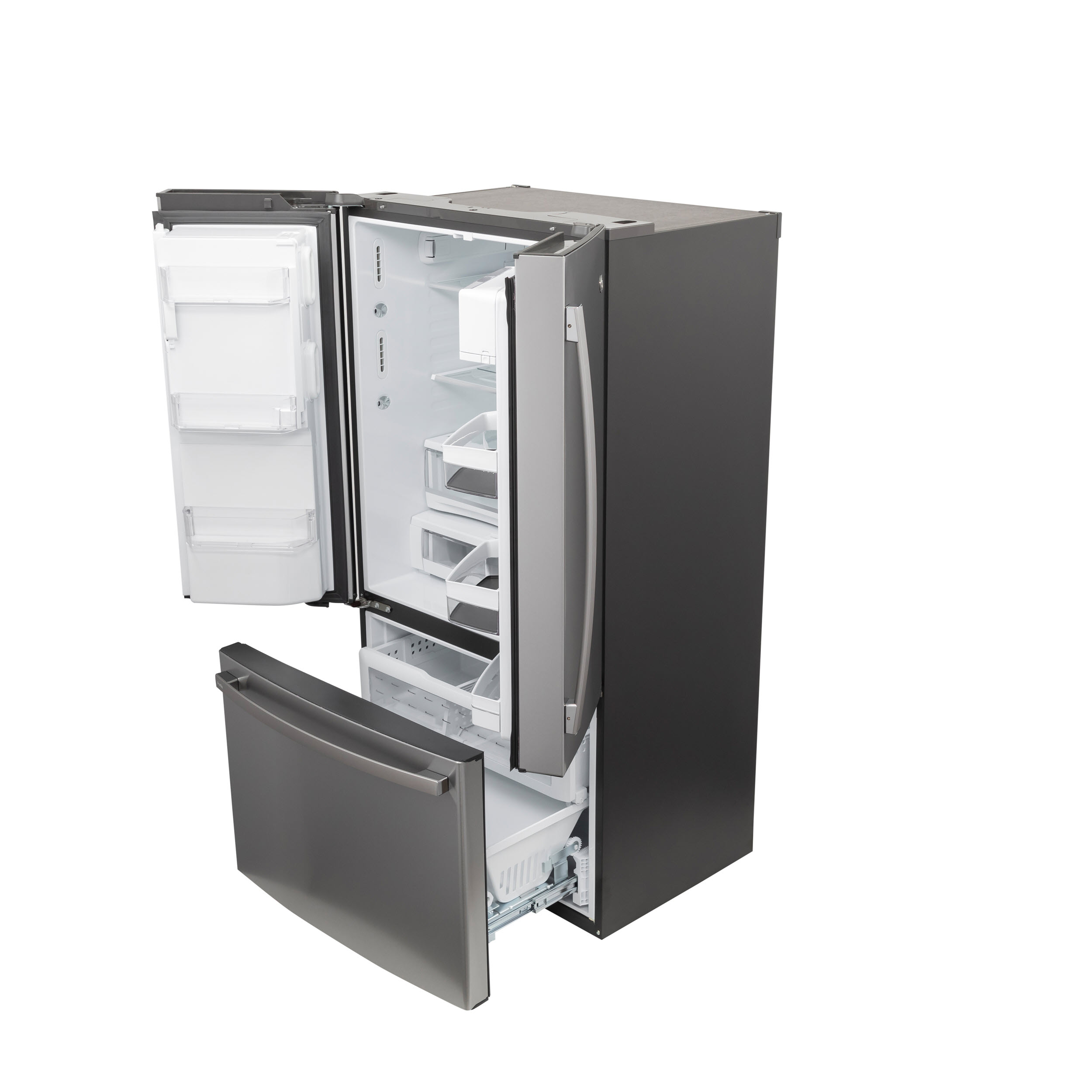 Model: PYE22PYNFS | Profile GE Profile™ Series ENERGY STAR® 22.1 Cu. Ft. Smart Counter-Depth Fingerprint Resistant French-Door Refrigerator with Keurig® K-Cup® Brewing System