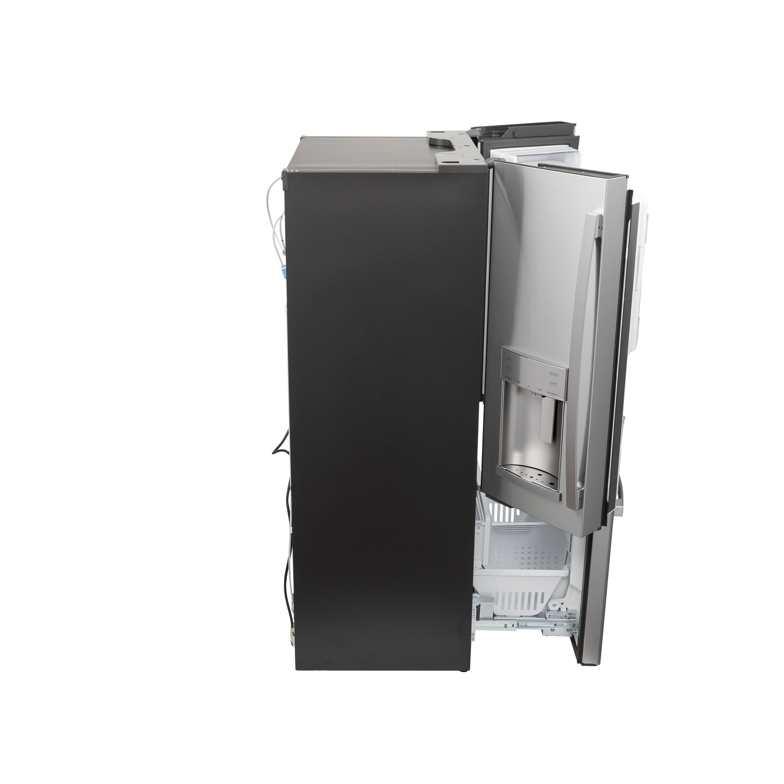 Model: PYE22PYNFS | Profile GE Profile™ Series ENERGY STAR® 22.1 Cu. Ft. Smart Counter-Depth Fingerprint Resistant French-Door Refrigerator with Keurig® K-Cup® Brewing System
