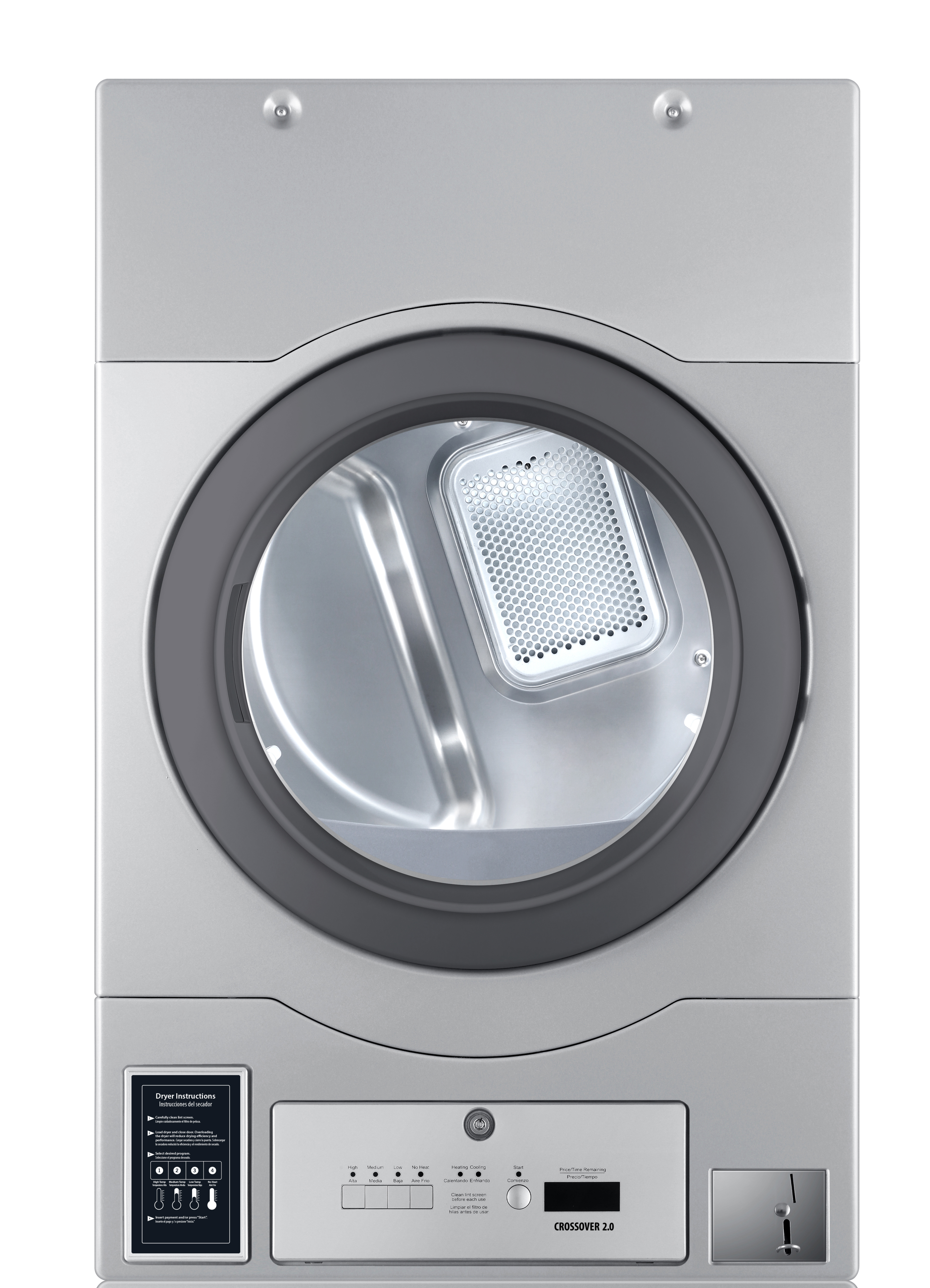 Stackable washer dryer with hotsell controls on bottom