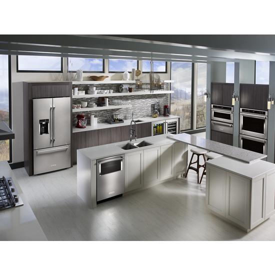 Kitchenaid Krfc704fss 23 8 Cu Ft 36 Counter Depth French Door Platinum Interior Refrigerator Krfc704fss Snyder Diamond