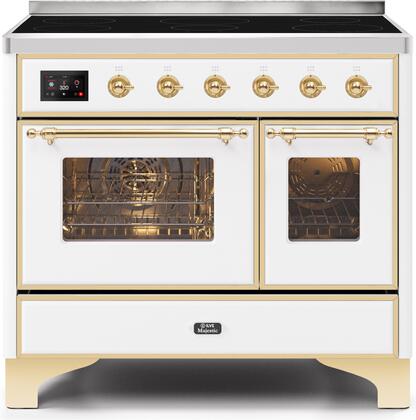White and gold oven range top