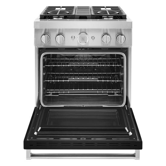 Model: KFDC500JBK | KitchenAid KitchenAid® 30'' Smart Commercial-Style Dual Fuel Range with 4 Burners