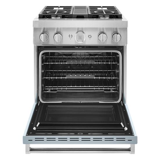 Model: KFDC500JMB | KitchenAid KitchenAid® 30'' Smart Commercial-Style Dual Fuel Range with 4 Burners