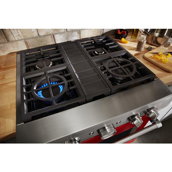 Model: KFDC500JPA | KitchenAid KitchenAid® 30'' Smart Commercial-Style Dual Fuel Range with 4 Burners