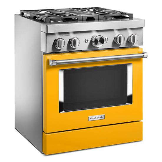 Model: KFDC500JYP | KitchenAid KitchenAid® 30'' Smart Commercial-Style Dual Fuel Range with 4 Burners