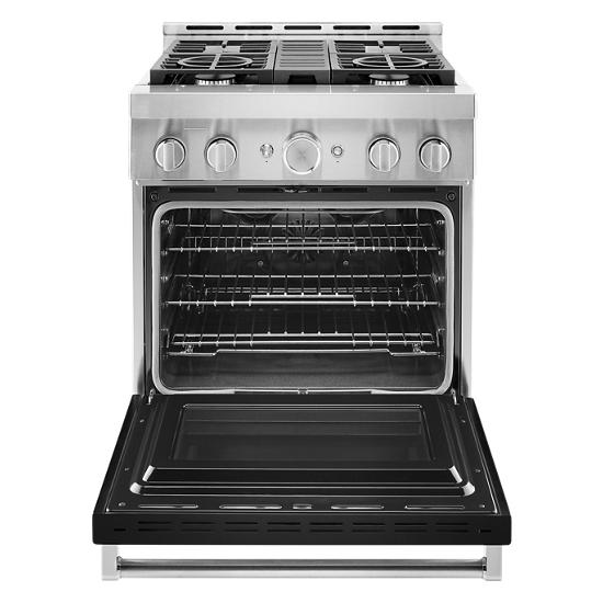 Model: KFGC500JBK | KitchenAid KitchenAid® 30'' Smart Commercial-Style Gas Range with 4 Burners