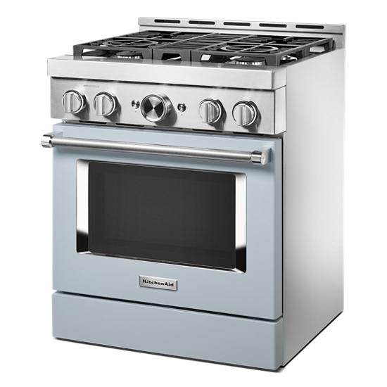 Model: KFGC500JMB | KitchenAid KitchenAid® 30'' Smart Commercial-Style Gas Range with 4 Burners