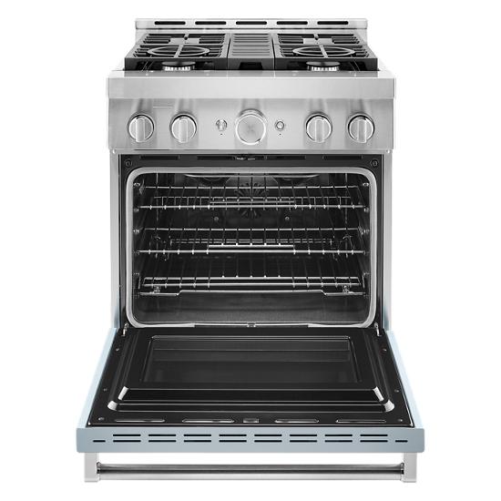 Model: KFGC500JMB | KitchenAid KitchenAid® 30'' Smart Commercial-Style Gas Range with 4 Burners