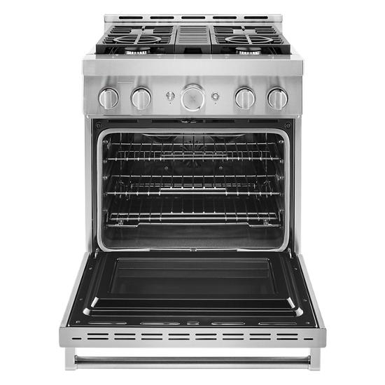 Model: KFGC500JSS | KitchenAid KitchenAid® 30'' Smart Commercial-Style Gas Range with 4 Burners
