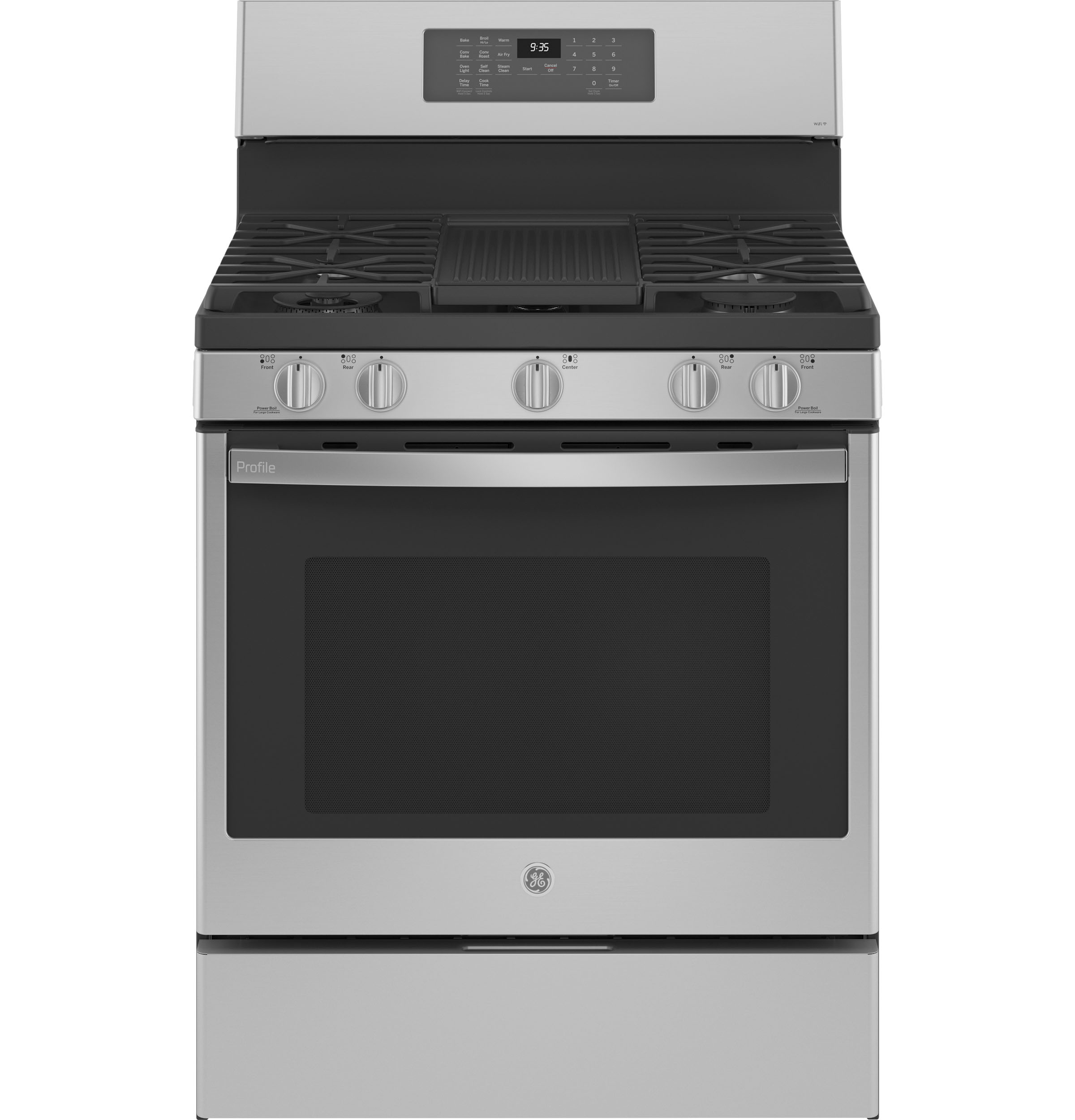 GE Profile GE Profile™ 30" Free-Standing Self Clean Gas Fingerprint Resistant Range with Air Fry