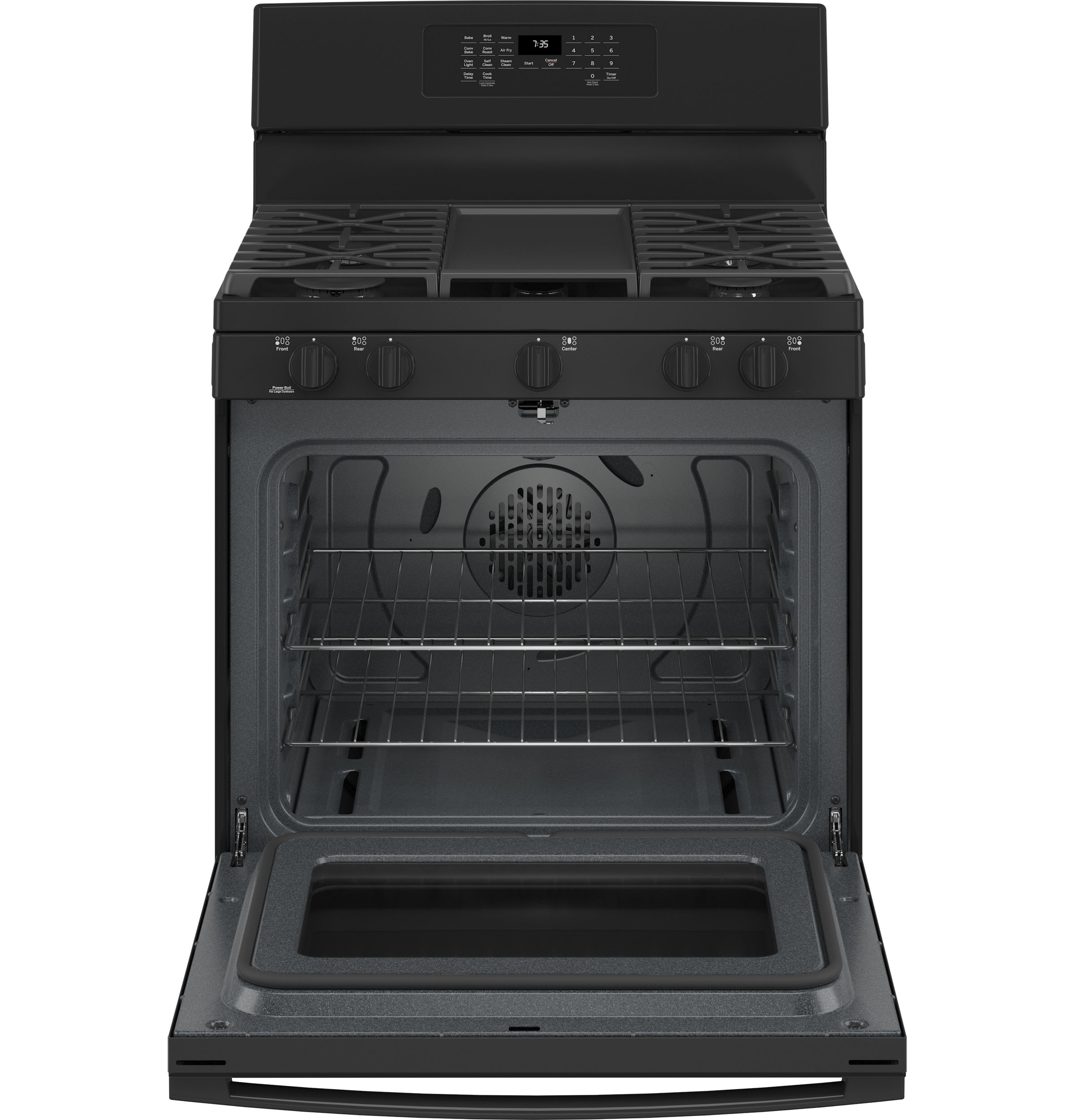GE JGB735DPBB GE® 30" FreeStanding Gas Convection Range with No