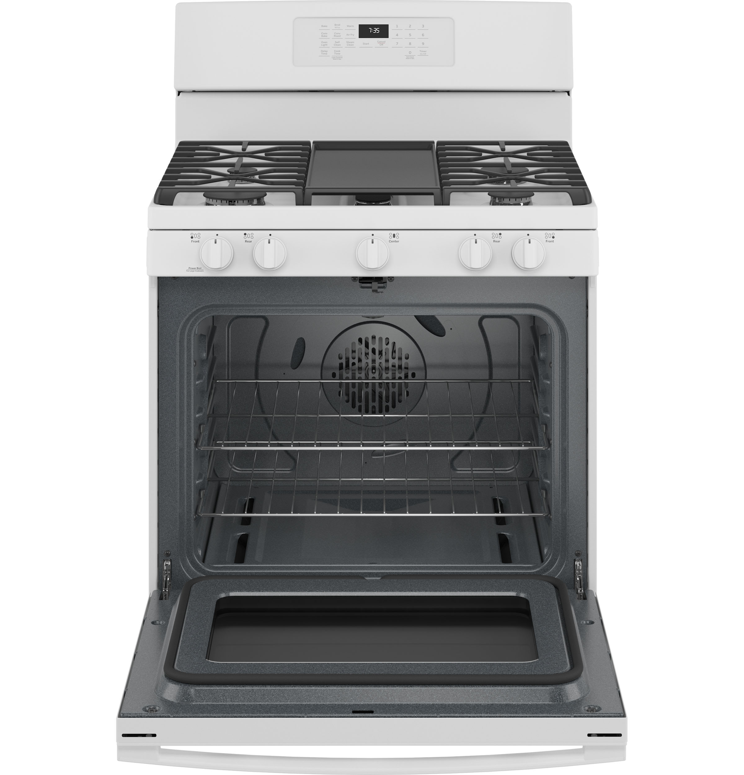 GE JGB735DPWW GE® 30" FreeStanding Gas Convection Range with No