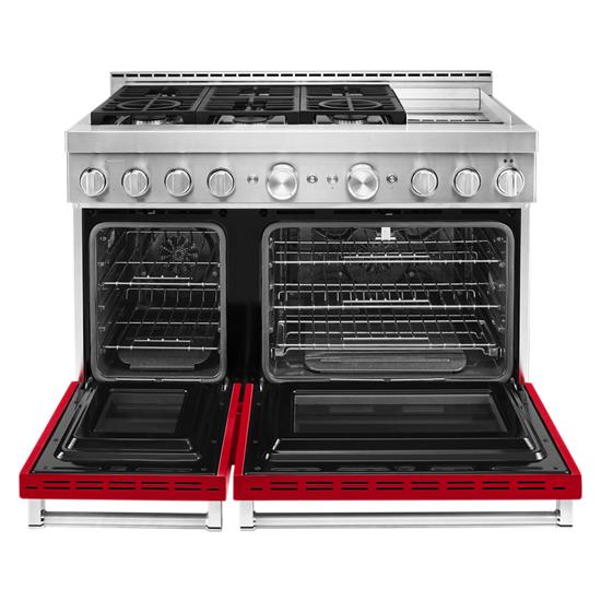 Model: KFGC558JPA | KitchenAid KitchenAid® 48'' Smart Commercial-Style Gas Range with Griddle