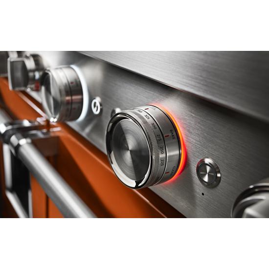 Model: KFGC558JSC | KitchenAid KitchenAid® 48'' Smart Commercial-Style Gas Range with Griddle
