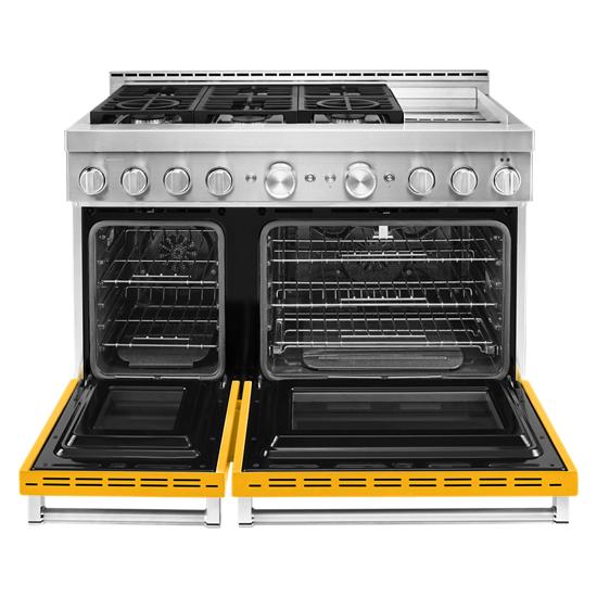 Model: KFGC558JYP | KitchenAid KitchenAid® 48'' Smart Commercial-Style Gas Range with Griddle
