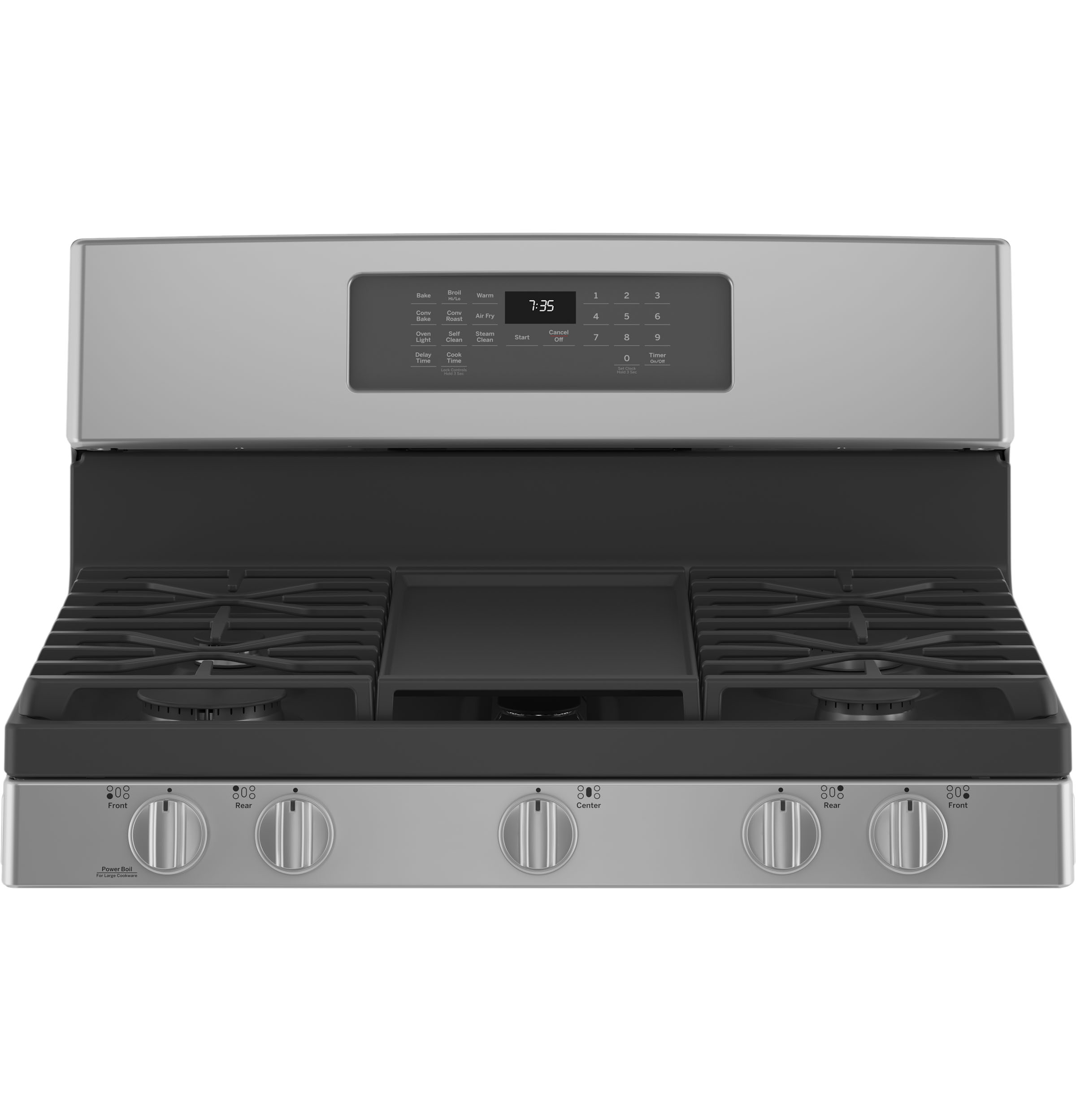 GE JGB735SPSS GE® 30" FreeStanding Gas Convection Range with No Preheat Air Fry JGB735SPSS