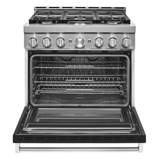 Model: KFGC506JBK | KitchenAid KitchenAid® 36'' Smart Commercial-Style Gas Range with 6 Burners
