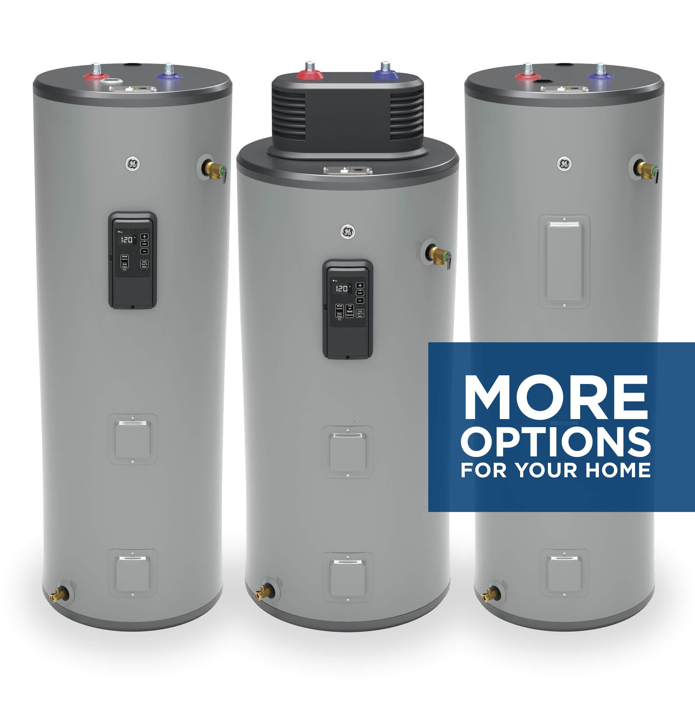 GE - GE50T12BLM - GE® Smart 50 Gallon Tall Electric Water Heater-GE50T12BLM  | Friedhaber's