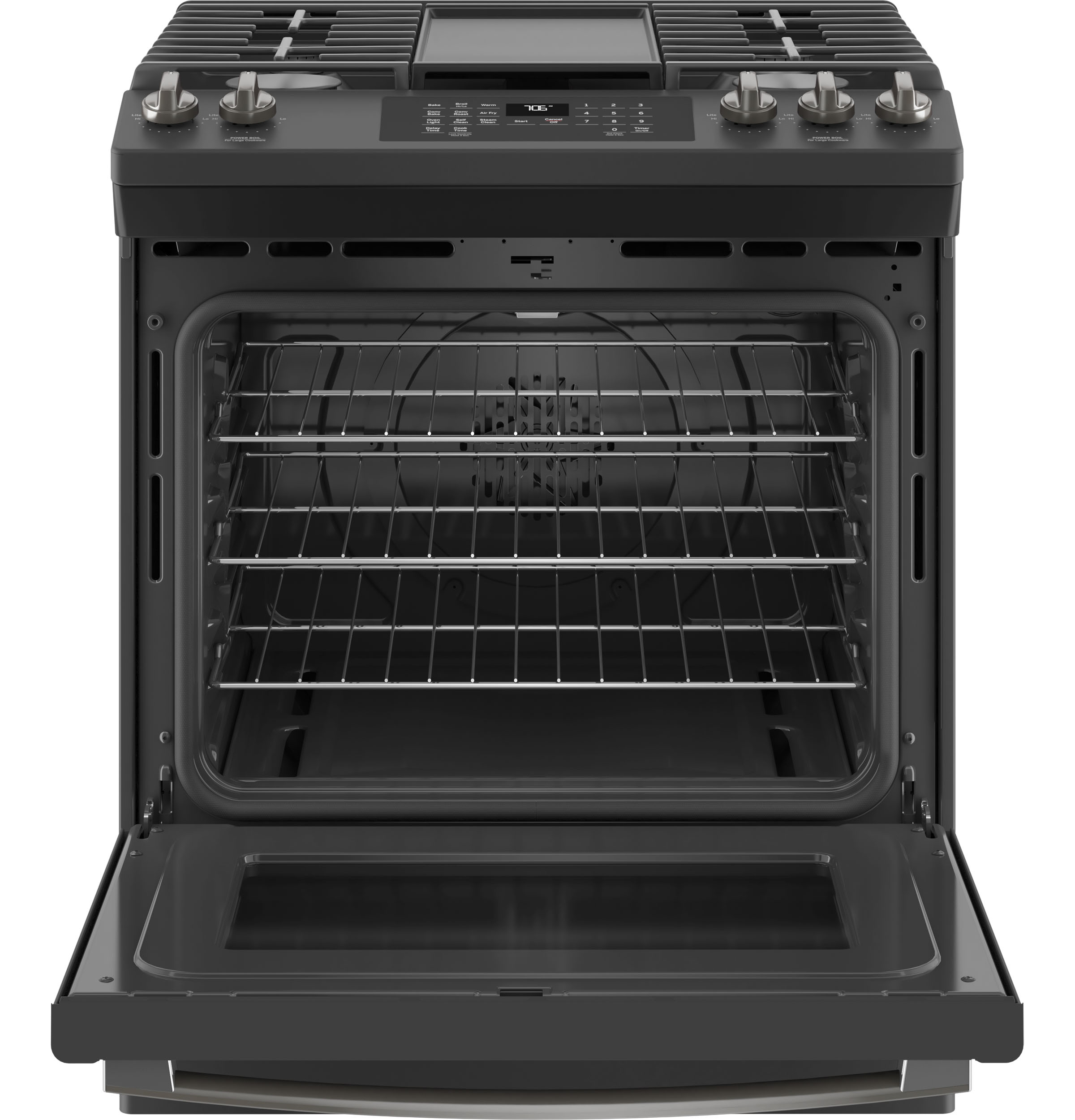 GE JGS760FPDS GE® 30" SlideIn FrontControl Convection Gas Range