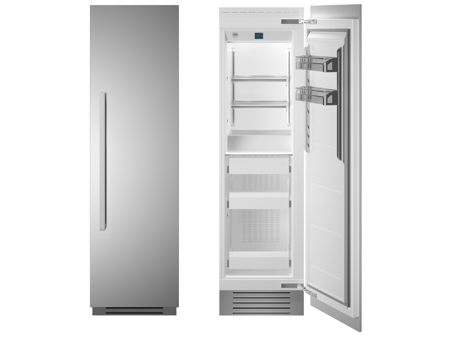 Bertazzoni 24" Built-in Freezer column - Stainless - Right hinge