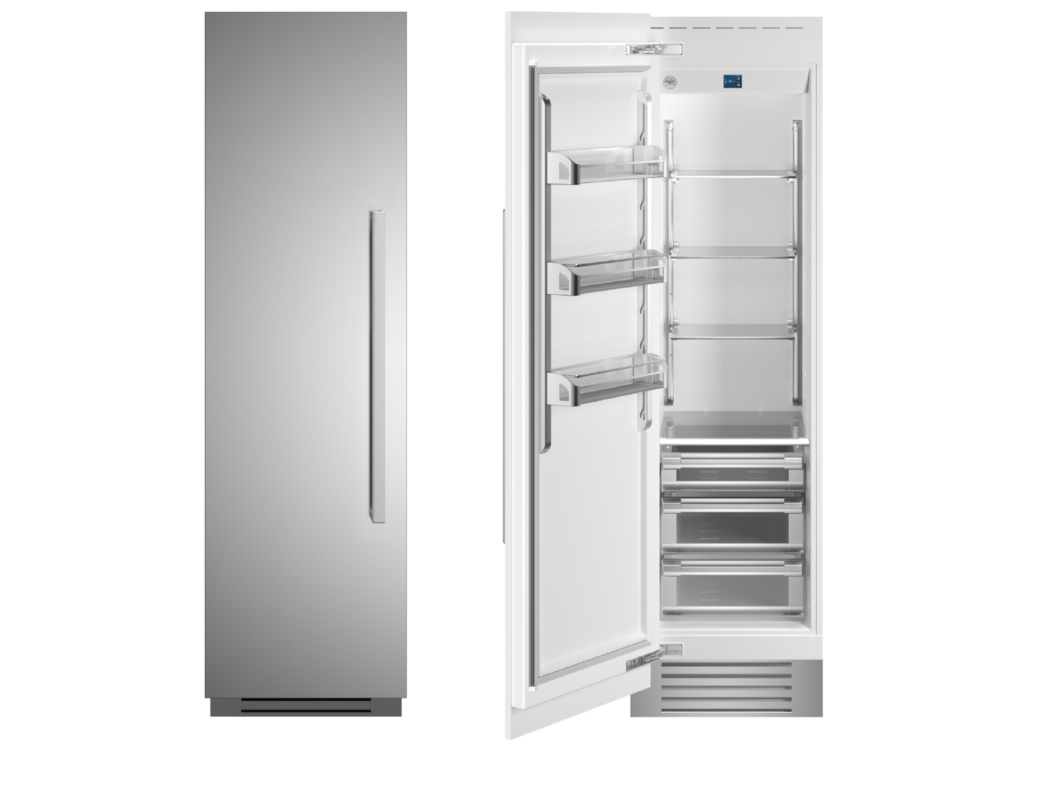 Bertazzoni 24" Built-in Refrigerator column - Stainless - Left hinge