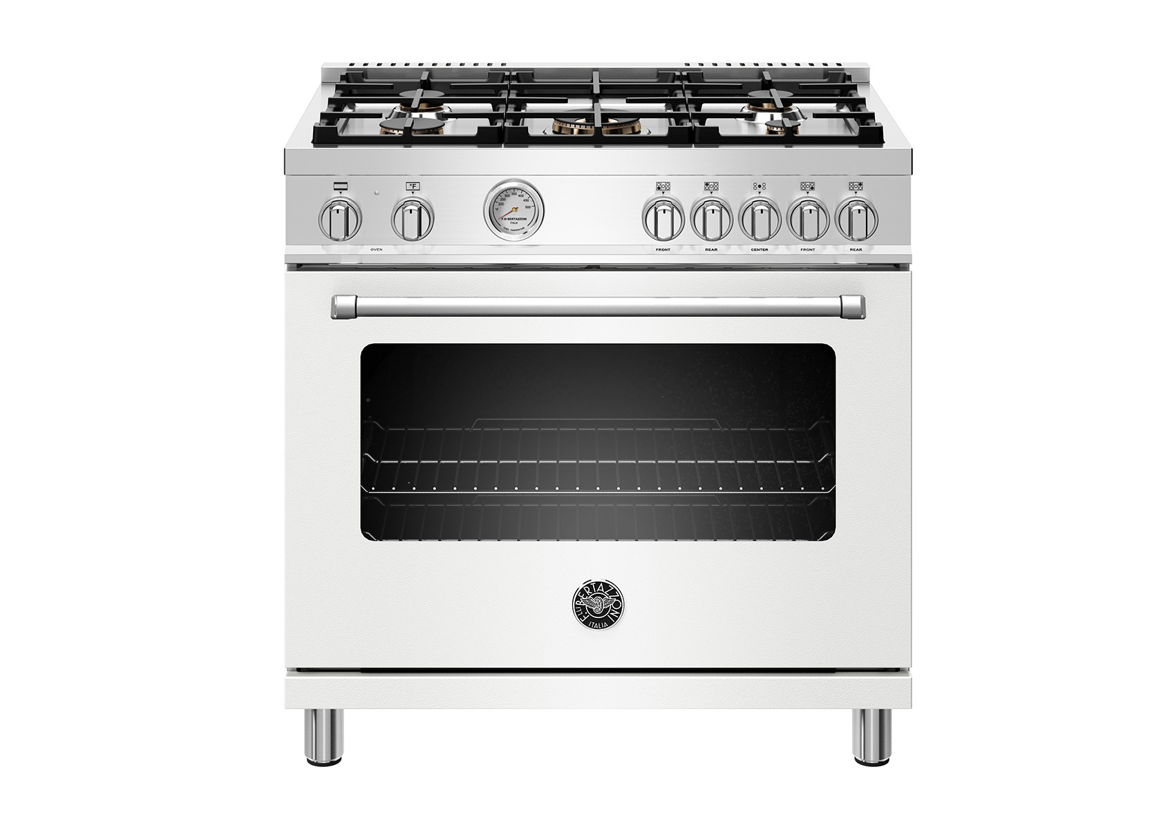 Model: MAST365DFMBIELP | Bertazzoni 36" Master Series range - Electric oven - 5 aluminum burners