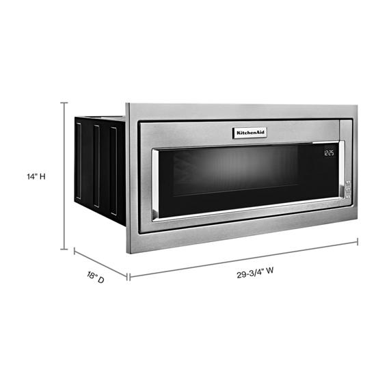 KitchenAid KMBT5011KSS 1000 Watt BuiltIn Low Profile Microwave