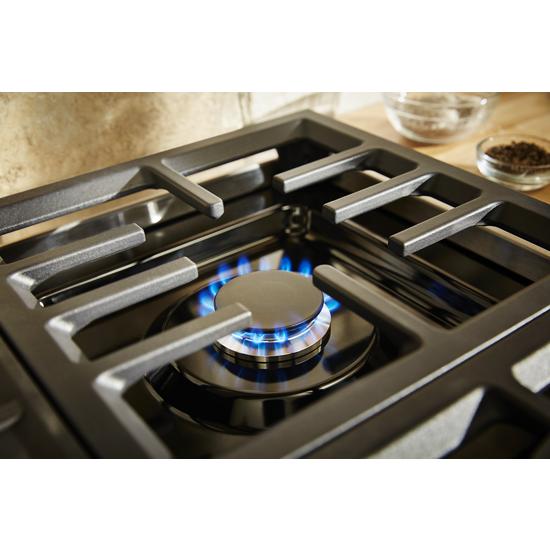 Model: KFDC500JSC | KitchenAid KitchenAid® 30'' Smart Commercial-Style Dual Fuel Range with 4 Burners