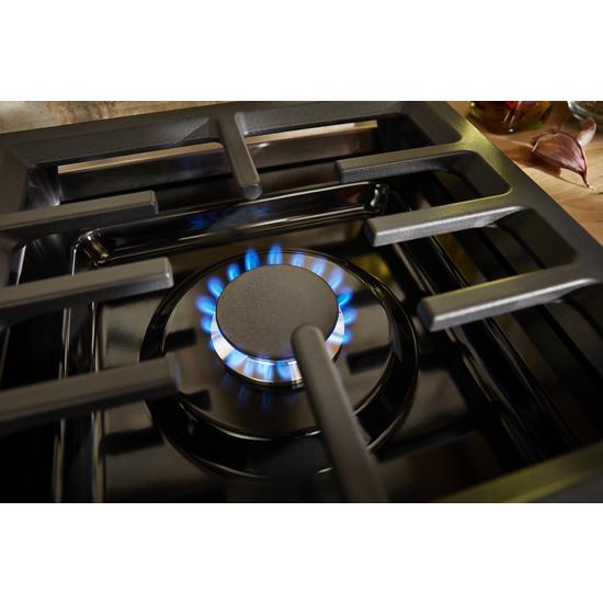 Model: KFDC500JSC | KitchenAid KitchenAid® 30'' Smart Commercial-Style Dual Fuel Range with 4 Burners