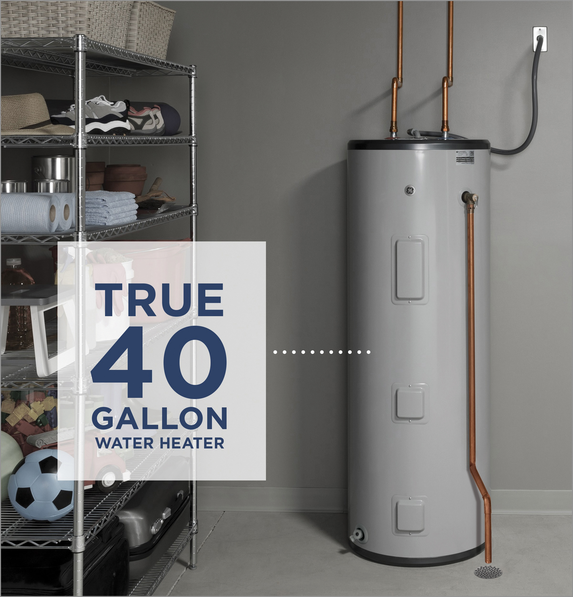 GE - GE40T08BAM - GE® 40 Gallon Tall Electric Water Heater-GE40T08BAM |  Friedhaber's