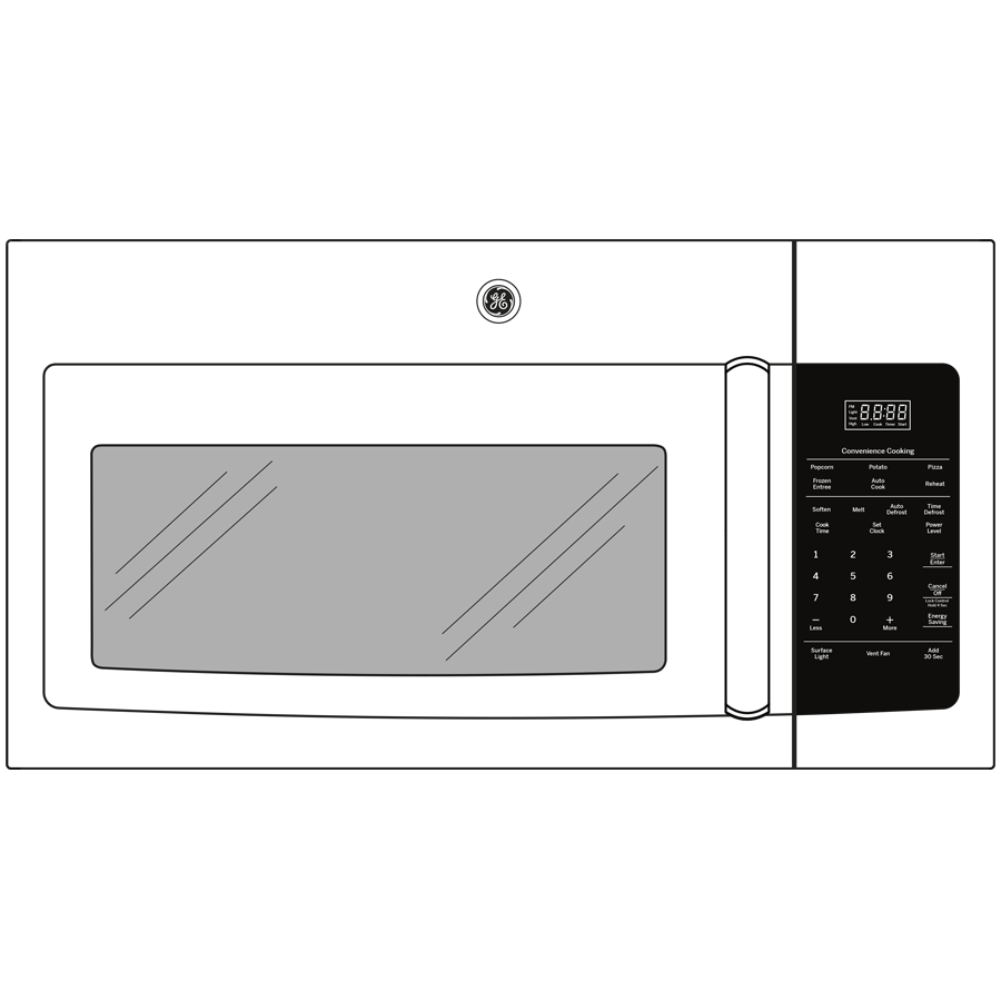 GE JNM3184RPSS GE® 1.8 Cu. Ft. OvertheRange Microwave Oven with