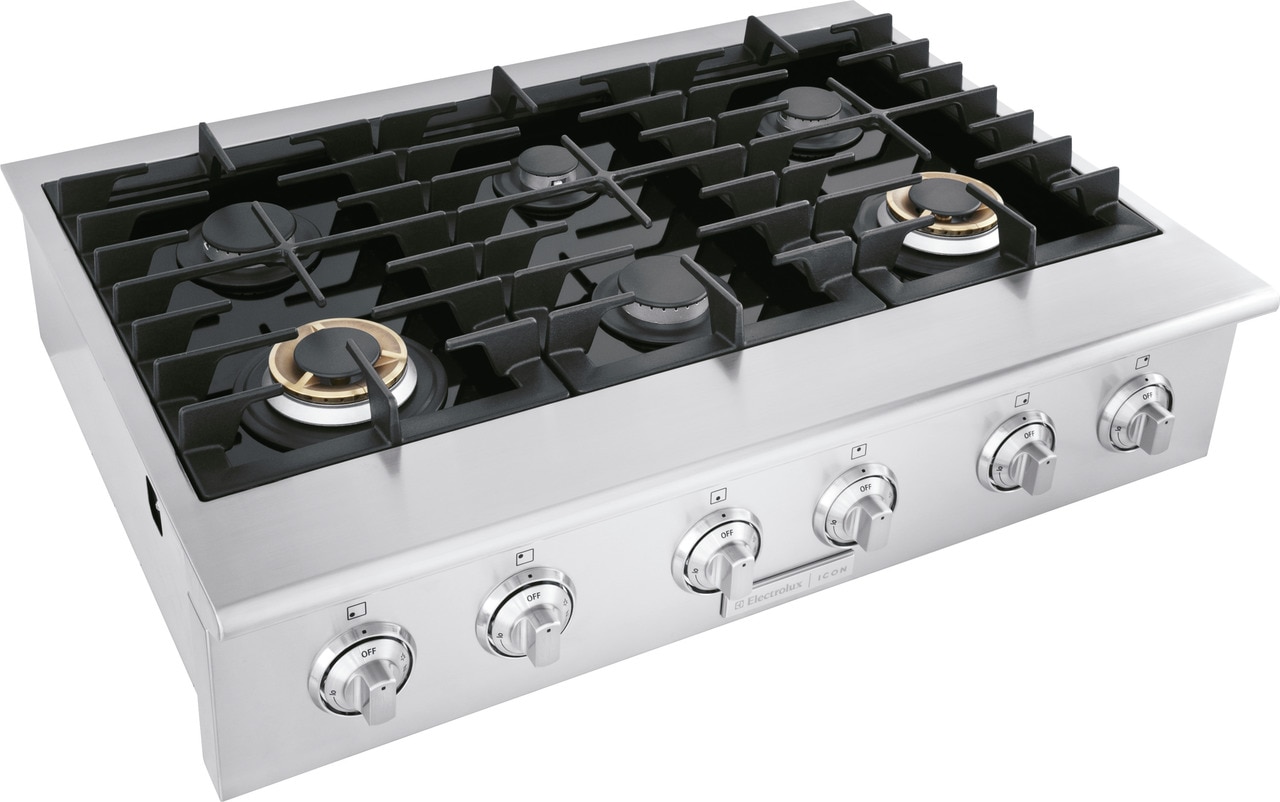 Electrolux ICON Professional Series - E36GC76PRS - 36 Gas Slide-In Cooktop-E36GC76PRS  | Appliance Alley