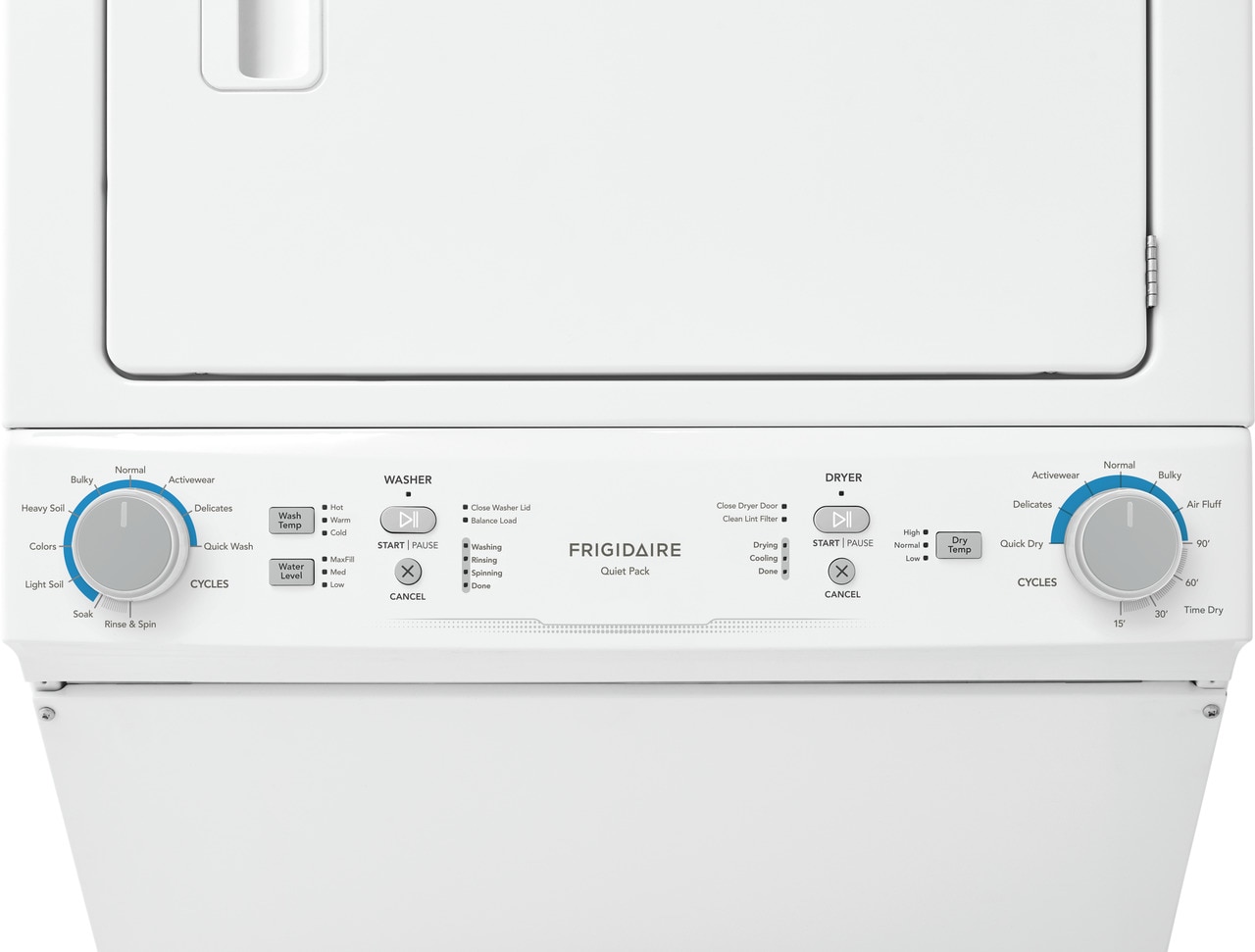 Model: FLCG7522AW | Frigidaire Gas Washer/Dryer Laundry Center - 3.9 Cu. Ft Washer and 5.5 Cu. Ft. Dryer