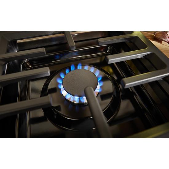 Model: KFGC500JBK | KitchenAid KitchenAid® 30'' Smart Commercial-Style Gas Range with 4 Burners