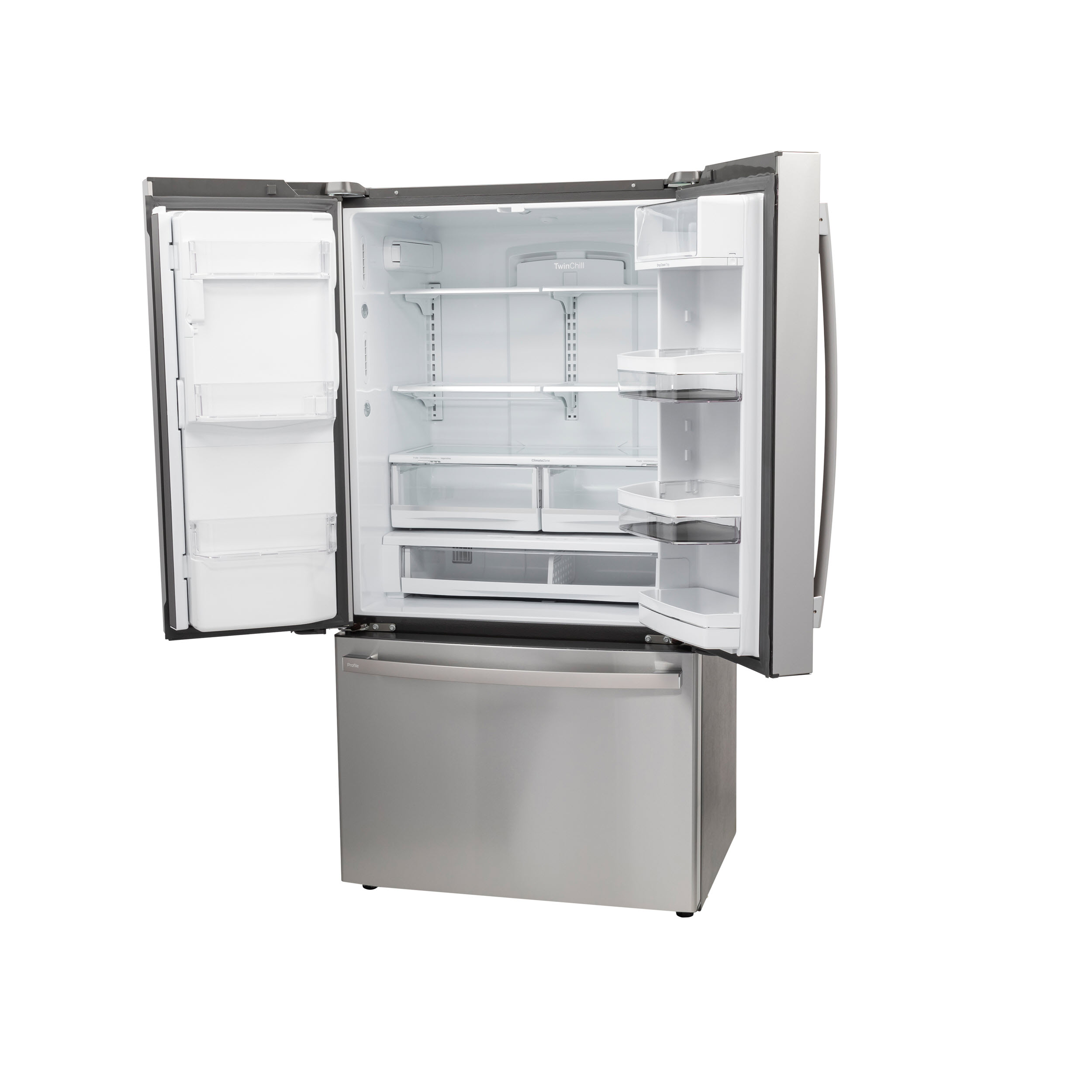 Model: PYE22PYNFS | GE Profile GE Profile™ Series ENERGY STAR® 22.1 Cu. Ft. Smart Counter-Depth Fingerprint Resistant French-Door Refrigerator with Keurig® K-Cup® Brewing System
