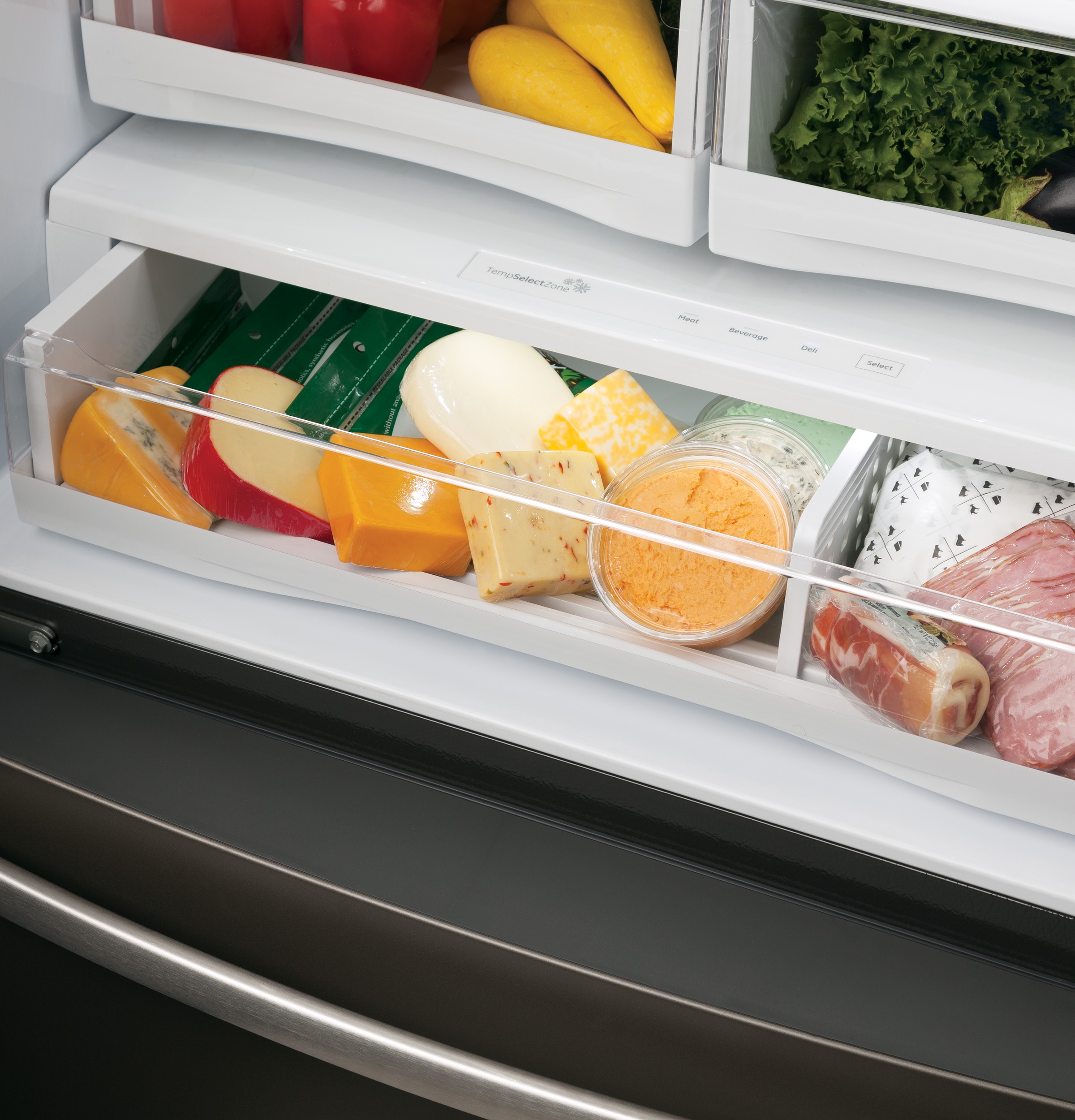 Model: PYE22KELDS | GE Profile GE Profile™ Series ENERGY STAR® 22.1 Cu. Ft. Counter-Depth French-Door Refrigerator with Hands-Free AutoFill