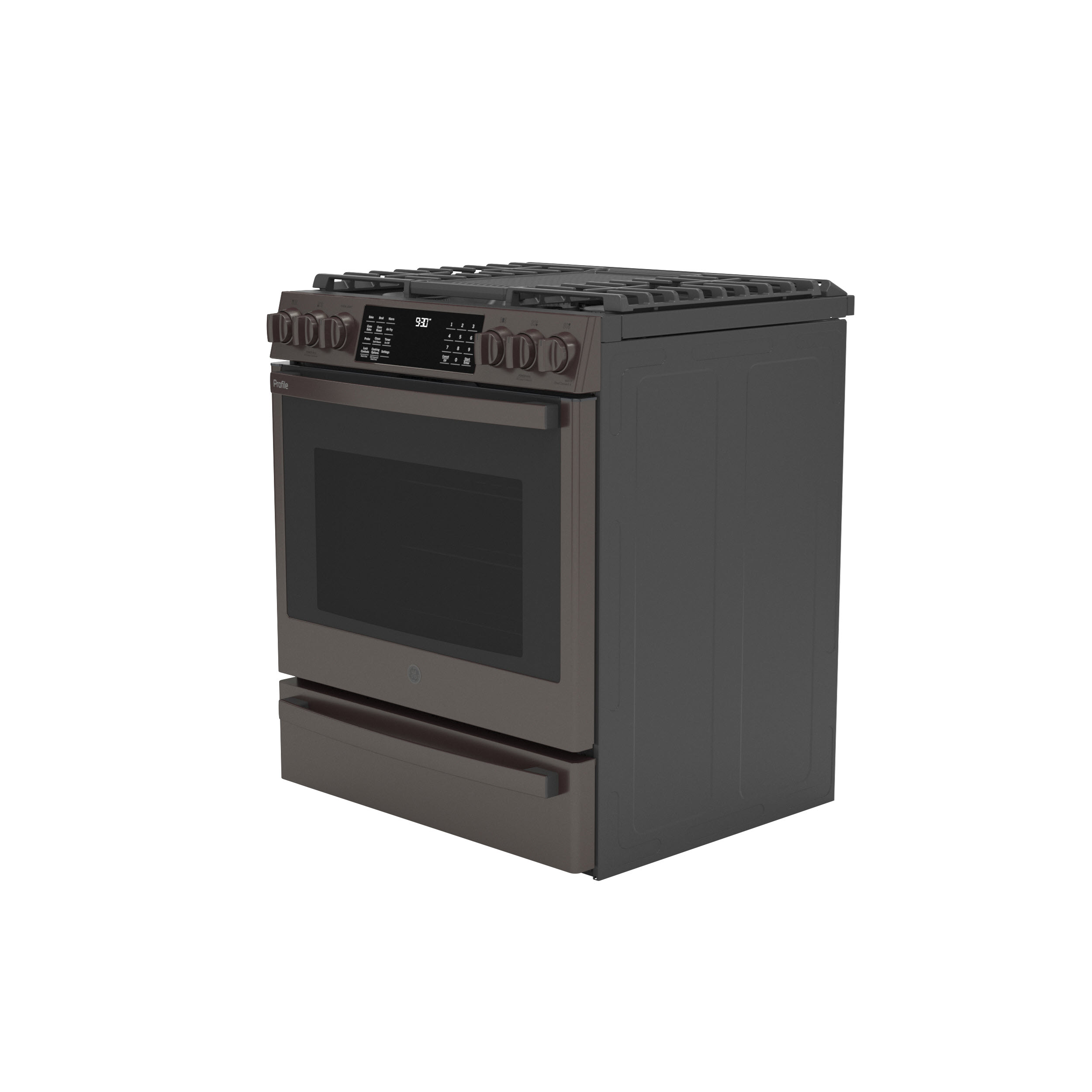 Model: PGS930BPTS | GE Profile GE Profile™ 30" Smart Slide-In Front-Control Gas Range with No Preheat Air Fry