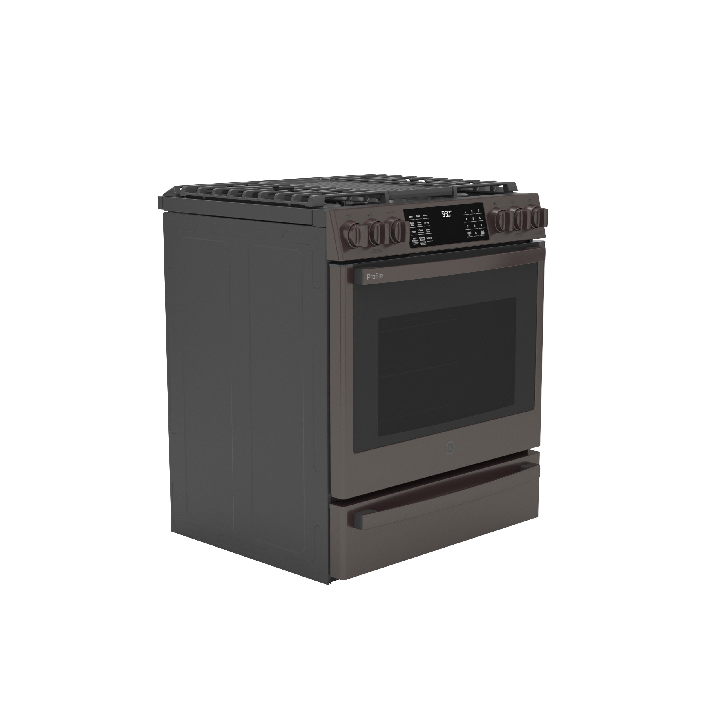 Model: PGS930BPTS | GE Profile GE Profile™ 30" Smart Slide-In Front-Control Gas Range with No Preheat Air Fry